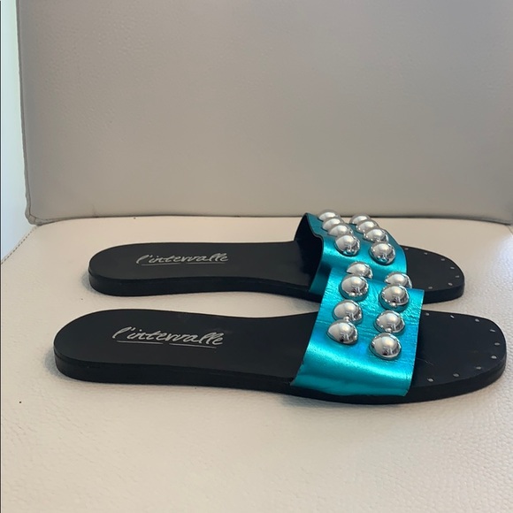 Metallic blue slides - Picture 3 of 4